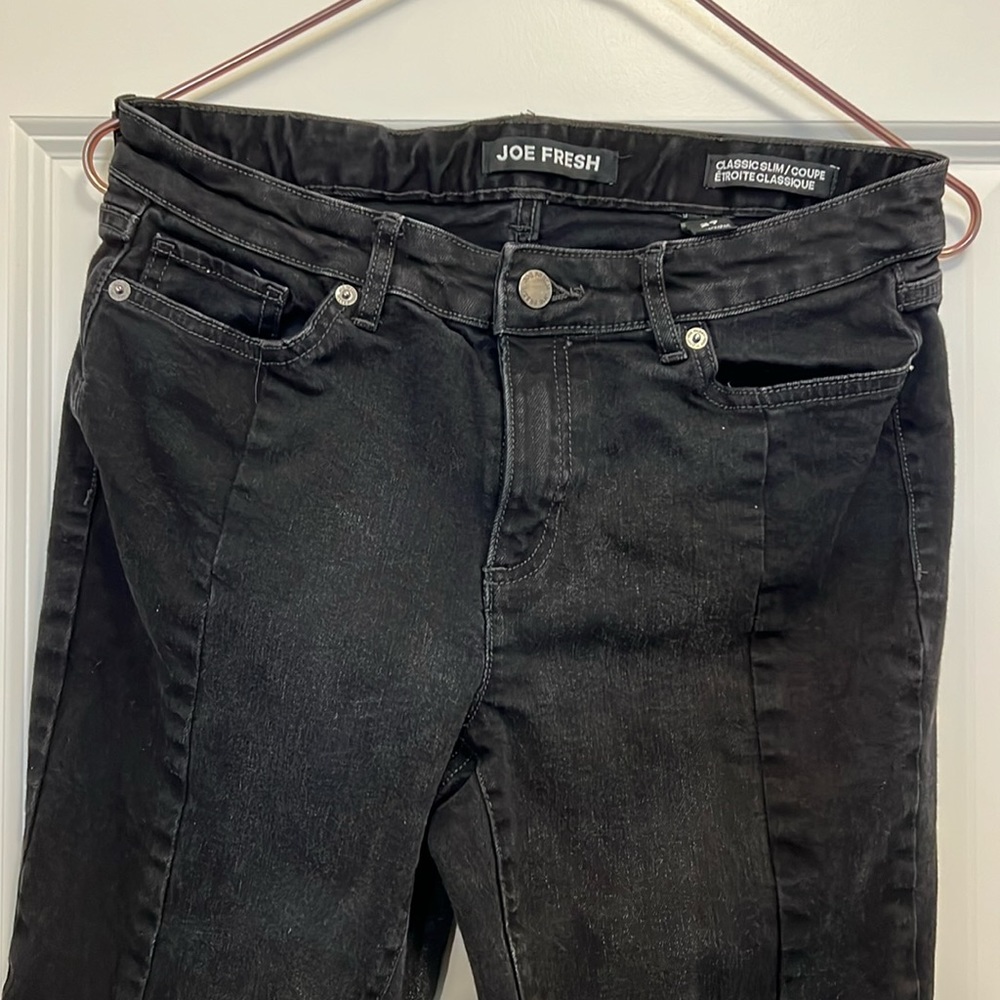 Joe Fresh classic slim size 29 faded black jeans